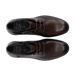 Leder Schnürstiefel dunkelbraun