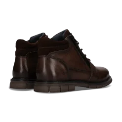 Leder Schnürstiefel dunkelbraun