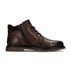 Leder Schnürstiefel dunkelbraun