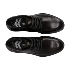 Leder Schnürstiefel dunkelbraun
