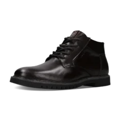Leder Schnürstiefel dunkelbraun