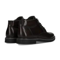 Leder Schnürstiefel dunkelbraun