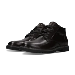 Leder Schnürstiefel dunkelbraun