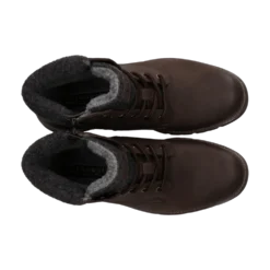 Leder Schnürstiefel dunkelbraun