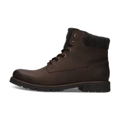 Leder Schnürstiefel dunkelbraun