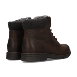 Leder Schnürstiefel dunkelbraun