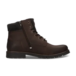 Leder Schnürstiefel dunkelbraun