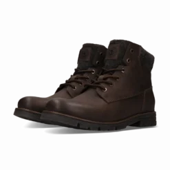Leder Schnürstiefel dunkelbraun
