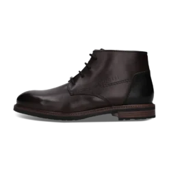 Leder Schnürstiefel dunkelbraun
