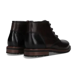 Leder Schnürstiefel dunkelbraun