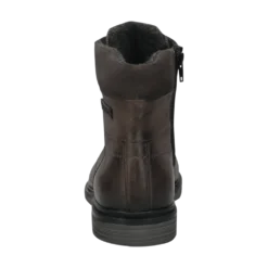 Leder Schnürstiefel dunkelgrau
