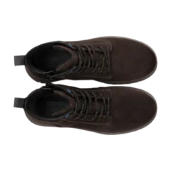 Leder Schnürstiefel dunkelgrau