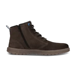 Leder Schnürstiefel dunkelgrau