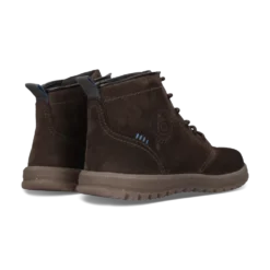 Leder Schnürstiefel dunkelgrau