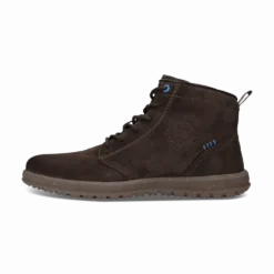 Leder Schnürstiefel dunkelgrau