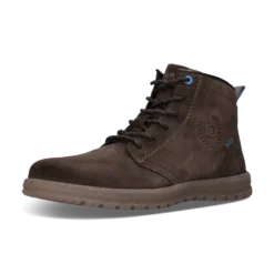 Leder Schnürstiefel dunkelgrau