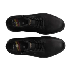 Leder Schnürstiefel schwarz