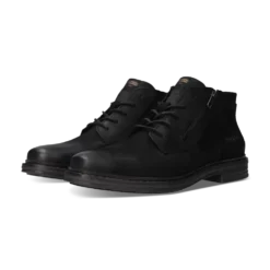 Leder Schnürstiefel schwarz