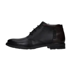 Leder Schnürstiefel schwarz