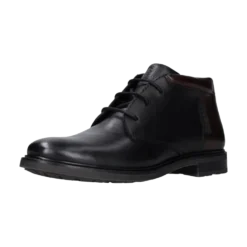 Leder Schnürstiefel schwarz