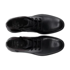 Leder Schnürstiefel schwarz