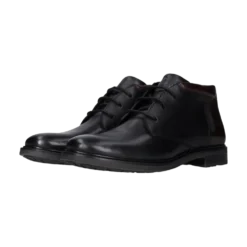 Leder Schnürstiefel schwarz