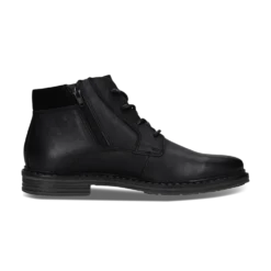 Leder Schnürstiefel schwarz