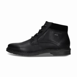 Leder Schnürstiefel schwarz