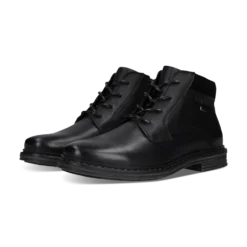 Leder Schnürstiefel schwarz