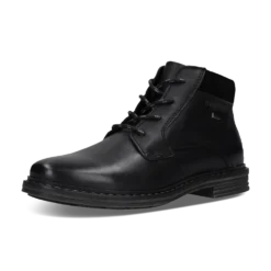 Leder Schnürstiefel schwarz