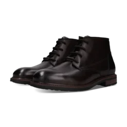 Leder Schnürstiefel schwarz