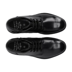 Leder Schnürstiefel schwarz