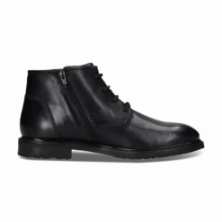 Leder Schnürstiefel schwarz