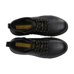 Leder Schnürstiefel schwarz