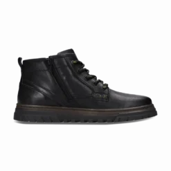 Leder Schnürstiefel schwarz