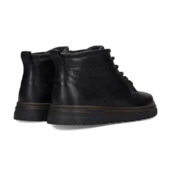 Leder Schnürstiefel schwarz