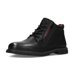 Leder Schnürstiefel schwarz