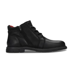 Leder Schnürstiefel schwarz