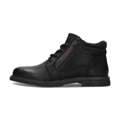 Leder Schnürstiefel schwarz