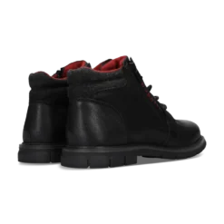 Leder Schnürstiefel schwarz