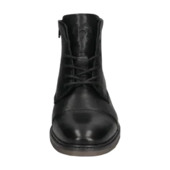 Leder Schnürstiefel schwarz