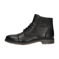 Leder Schnürstiefel schwarz