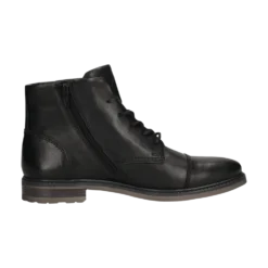 Leder Schnürstiefel schwarz