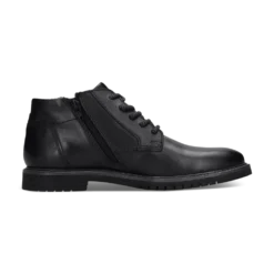 Leder Schnürstiefel schwarz