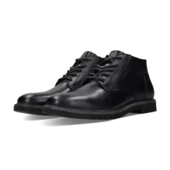 Leder Schnürstiefel schwarz