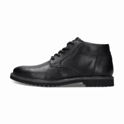 Leder Schnürstiefel schwarz