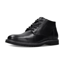 Leder Schnürstiefel schwarz