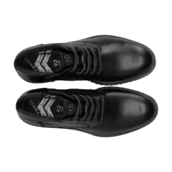Leder Schnürstiefel schwarz