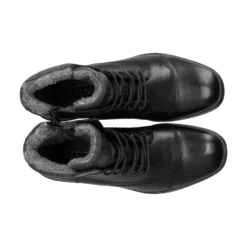 Leder Schnürstiefel schwarz