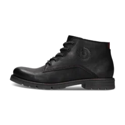 Leder Schnürstiefel schwarz